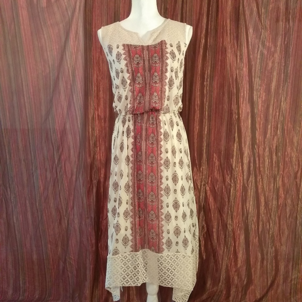Style & Co Ivory Boho Dress